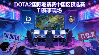 DOTA2国际邀请赛中国区预选赛资讯配图，展示TI赛事场景